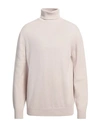 Kangra Cashmere Kangra Man Turtleneck Beige Size 46 Merino Wool, Silk, Cashmere