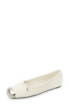 Alexander Mcqueen Punk Ballet Flat In Ivory