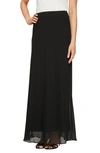 ALEX EVENINGS CHIFFON A-LINE SKIRT