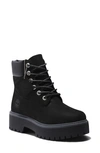 Timberland Stone Street Waterproof Platform Boot In Jet Black/black