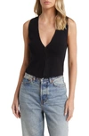 Reformation Myrtle Cotton Sweater In Black