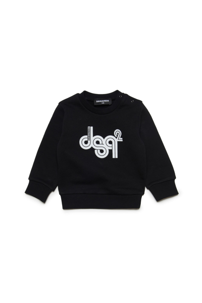 Dsquared2 Babies' Logo-print Cotton Sweatshirt In Black