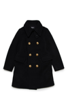 Dsquared2 D2j424m Jacket Dsquared Double-breasted Cloth Coat With Metal Buttons In Black