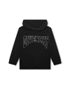 GIVENCHY BLACK HOODIE WITH EMBROIDERED LOGO