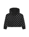GIVENCHY BLACK HOODIE WITH ALL-OVER GIVENCHY 4G PRINT
