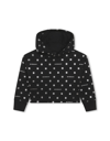 Givenchy Girl's Cropped 4g Logo-print Hoodie In Nero