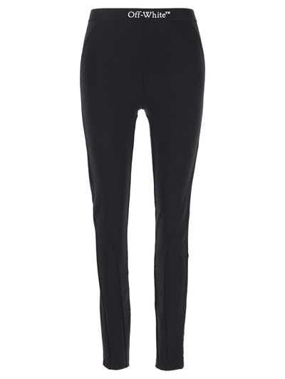 Off-white Logoband Leggins In Black