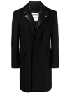 MOSCHINO MOSCHINO CONCEALED FASTENED COLLARED COAT