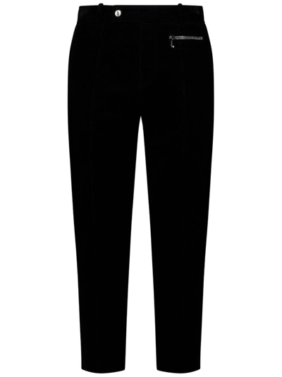 Balmain Straight Leg Cropped Trousers In Red