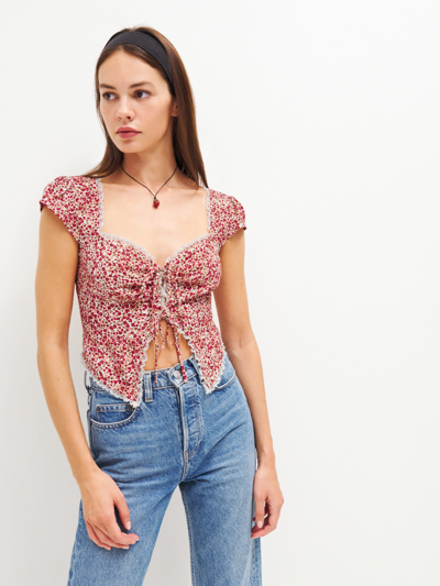 Reformation Safia Top In Red