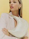 Reformation Medium Rosetta Shoulder Bag In Milk Patent