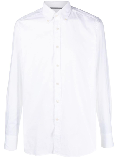 Tintoria Mattei Button-down Cotton Shirt In White