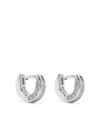 Tom Wood Sterling Silver Nova Huggies Zirconia Earrings In Silver