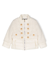 BALMAIN TWEED-PANEL PUFFER JACKET