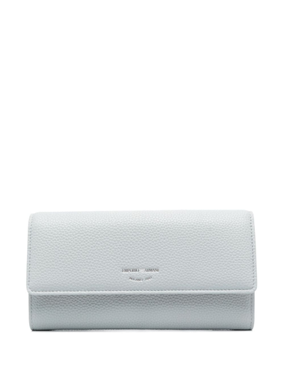 Emporio Armani Myea Logo-stamp Wallet In Light Gray