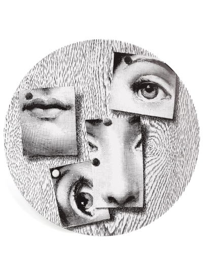 Fornasetti Tema E Variazioni Porcelain Plate (26cm) In White