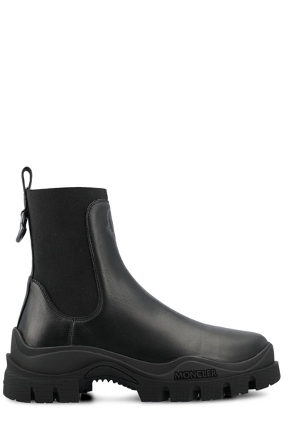 Moncler Larue Round Toe Chelsea Boots In Black