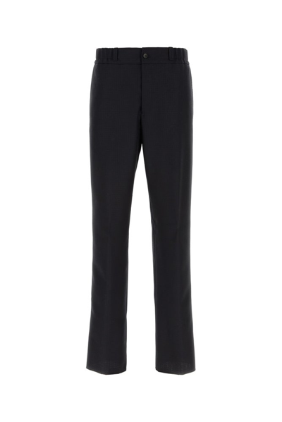 Lanvin Button Detailed Straight Leg Trousers In Blue