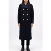 HARRIS WHARF LONDON MILITARY COAT GOLD BUTTONS IN NAVY BLUE