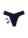 Hanky Panky Supima® Cotton Original Rise Thong Navy In Blue
