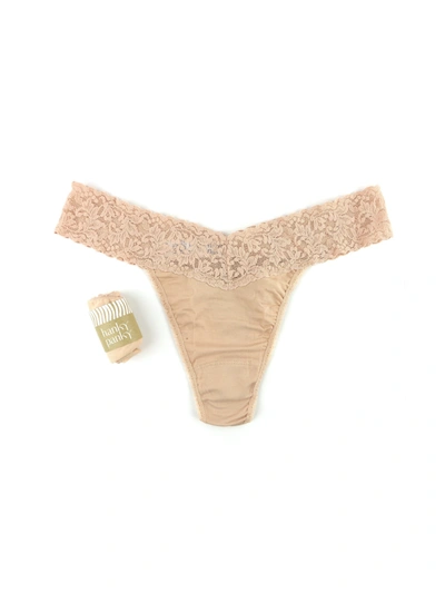 Hanky Panky Supima® Cotton Original Rise Thong Chai In Brown