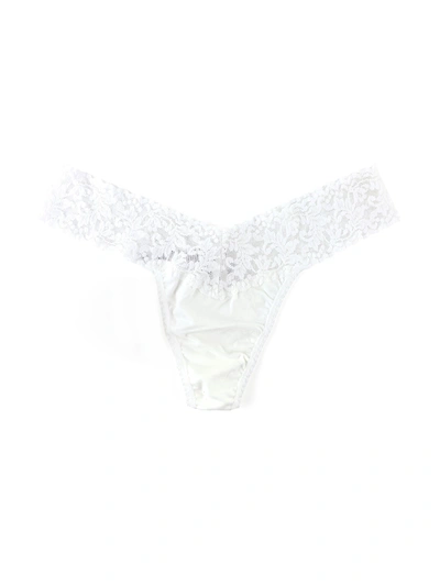 Hanky Panky Supima® Cotton Low Rise Thong White