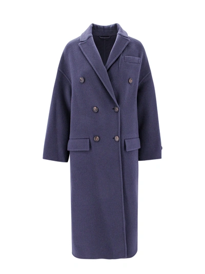 Brunello Cucinelli Coats In Blue