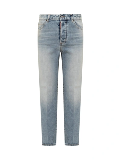 Dsquared2 Icon Boston Jeans In Navy Blue