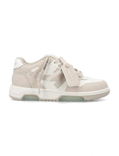 Off-white Out Of Office Leather Trainers In White Beige