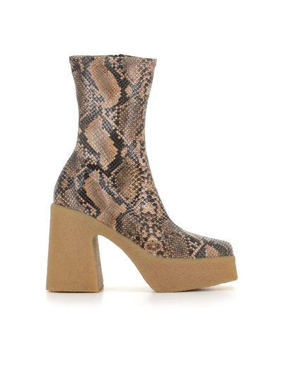 Stella Mccartney Stella Mc Cartney Skyla Wedge Ankle Boots In Alter Python