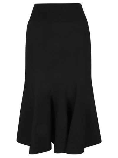 Stella Mccartney Compact Knit Skirt In Black