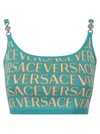 VERSACE VERSACE ALL-OVER JACQUARD KNIT TOP
