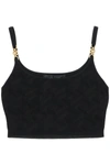 VERSACE VERSACE LA GRECA KNITTED CROPPED TOP