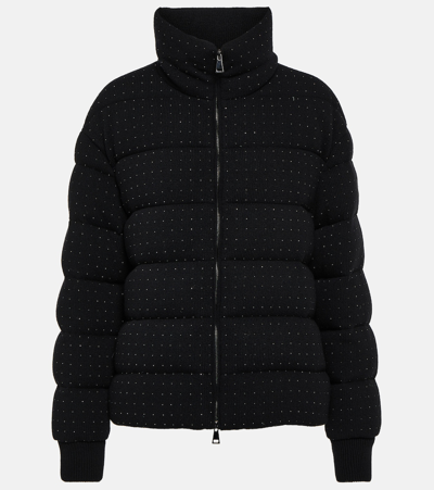 Moncler Effraie Embellished Wool Down Jacket In Black