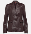 Altuzarra Egan Leather Blazer Jacket In Green