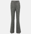 Tom Ford High-rise Compact Virgin Wool Bootcut Pants In Grey