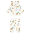 MOSCHINO BABY COTTON HOODIE AND SWEATPANTS SET