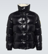 Moncler Dervox Logo Patch Down Jacket In Black