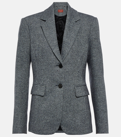 Altuzarra Fenice Wool-blend Blazer In Smokey Grey Melange