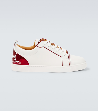 Christian Louboutin Sneakers Fun Louis Junior Aus Leder In White