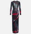 Louisa Ballou High Tide Printed Stretch-jersey Maxi Dress In Multicoloured