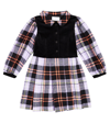 Paade Mode Checked Cotton Dress In Black