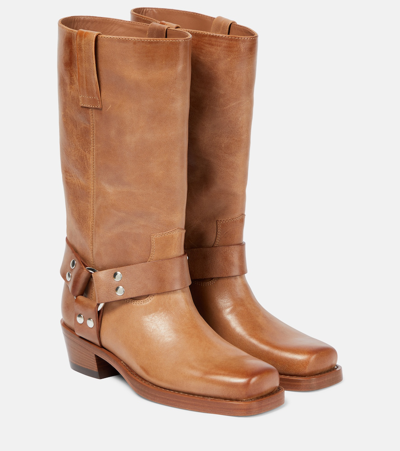 Paris Texas Roxy Leather Knee-high Boots In Brown