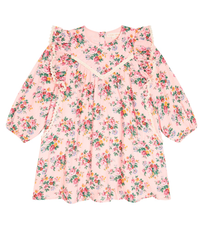 Louise Misha Kids' Floral Cotton Dress In Pink