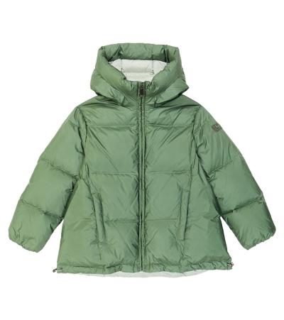 Il Gufo Kids' Quilted Down Jacket In Green