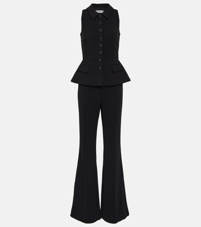 Self-portrait Tailored Sleeveless Jumpsuit In Black
