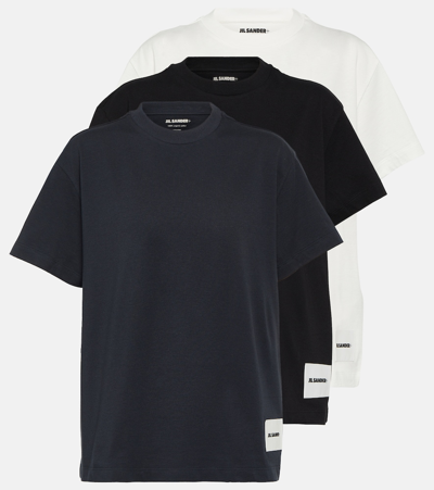 Jil Sander Set Aus 3 T-shirts Aus Baumwoll-jersey In Multicoloured