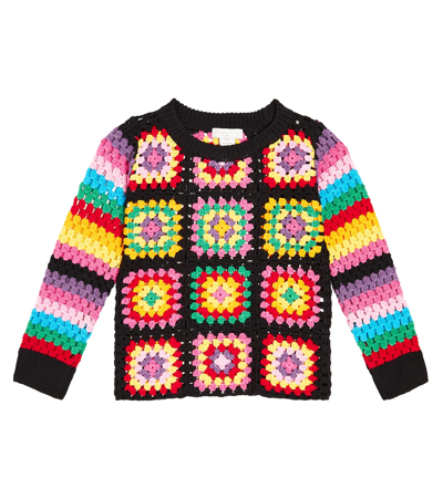 Stella Mccartney Kids' Crochet Sweater In Multicoloured