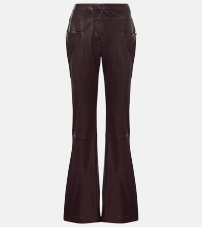 Altuzarra Weite Hose Serge Aus Leder In Purple