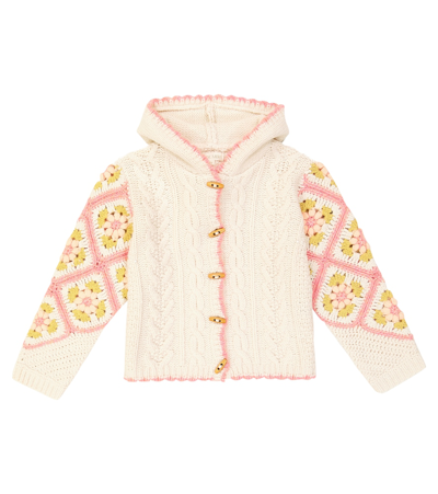 Louise Misha Kids' Tonyla Cable-knit Cardigan In Neutrals